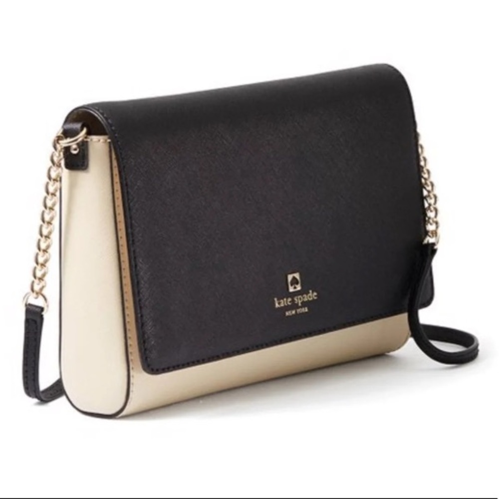 Black and white Kate Spade crossbody purse